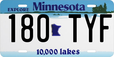 MN license plate 180TYF