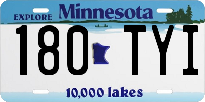 MN license plate 180TYI