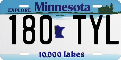 MN license plate 180TYL