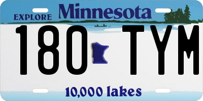MN license plate 180TYM