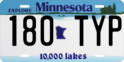MN license plate 180TYP