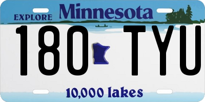 MN license plate 180TYU