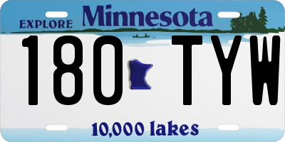 MN license plate 180TYW