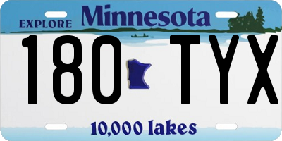 MN license plate 180TYX