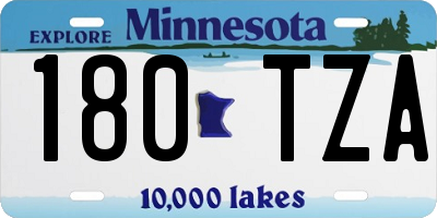 MN license plate 180TZA