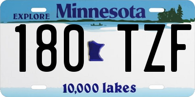 MN license plate 180TZF