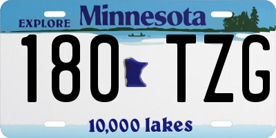 MN license plate 180TZG