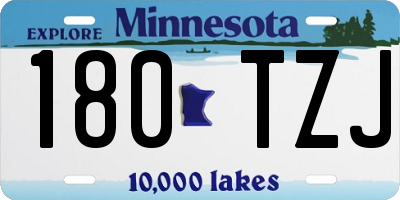 MN license plate 180TZJ