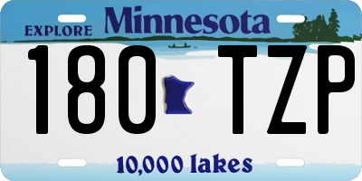 MN license plate 180TZP