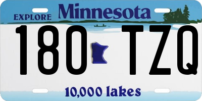 MN license plate 180TZQ