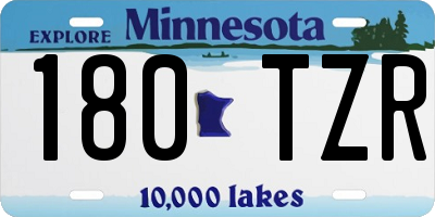 MN license plate 180TZR