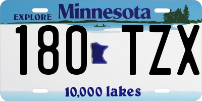 MN license plate 180TZX