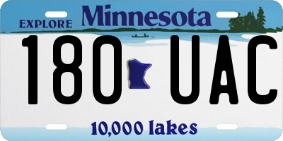 MN license plate 180UAC