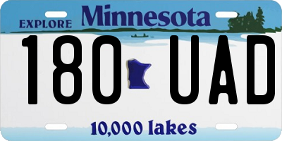MN license plate 180UAD