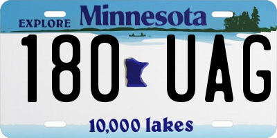 MN license plate 180UAG