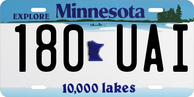 MN license plate 180UAI