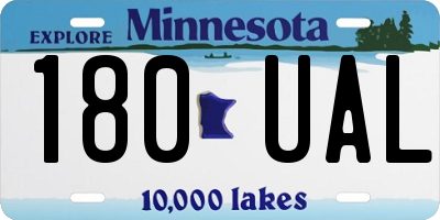 MN license plate 180UAL