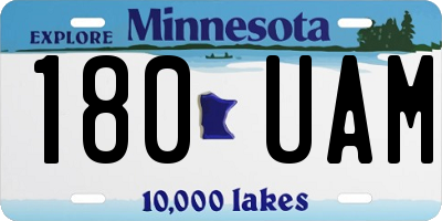 MN license plate 180UAM