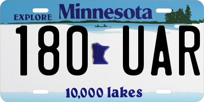 MN license plate 180UAR