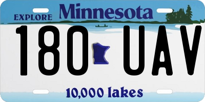 MN license plate 180UAV