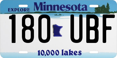 MN license plate 180UBF
