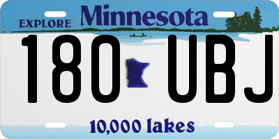 MN license plate 180UBJ