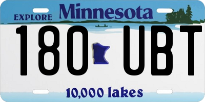 MN license plate 180UBT