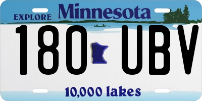 MN license plate 180UBV