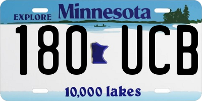 MN license plate 180UCB