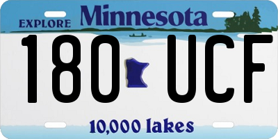 MN license plate 180UCF