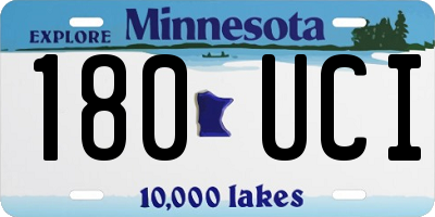 MN license plate 180UCI