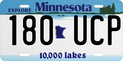 MN license plate 180UCP
