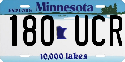 MN license plate 180UCR