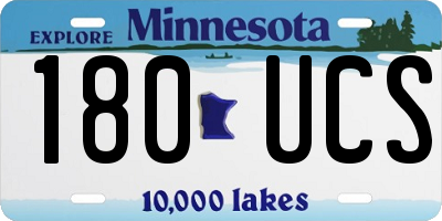 MN license plate 180UCS