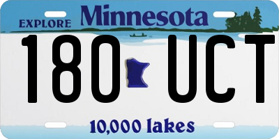 MN license plate 180UCT
