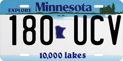 MN license plate 180UCV