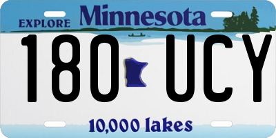 MN license plate 180UCY