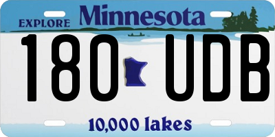 MN license plate 180UDB