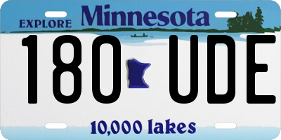 MN license plate 180UDE