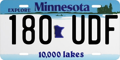 MN license plate 180UDF