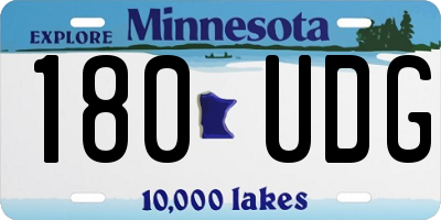 MN license plate 180UDG