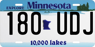 MN license plate 180UDJ