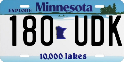 MN license plate 180UDK