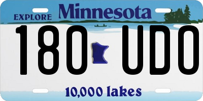 MN license plate 180UDO