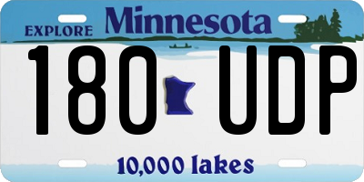 MN license plate 180UDP