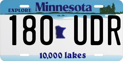 MN license plate 180UDR