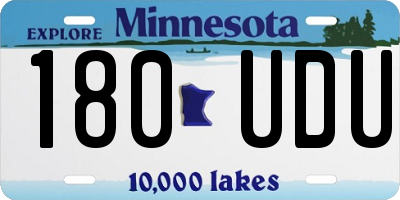 MN license plate 180UDU