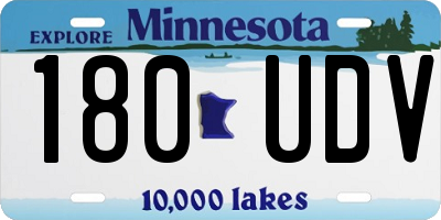 MN license plate 180UDV