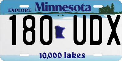 MN license plate 180UDX