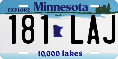 MN license plate 181LAJ